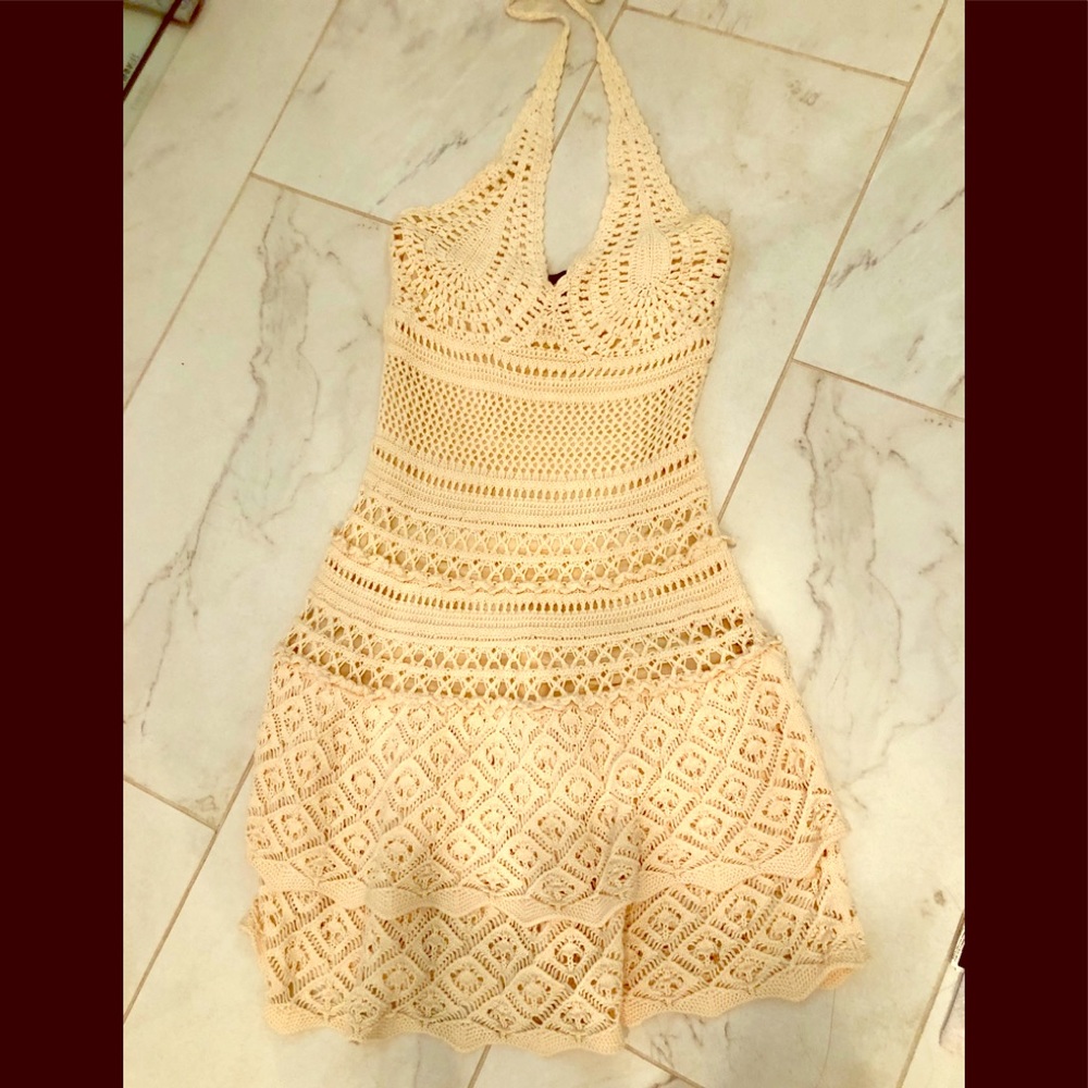 CROCHET HALTER DRESS